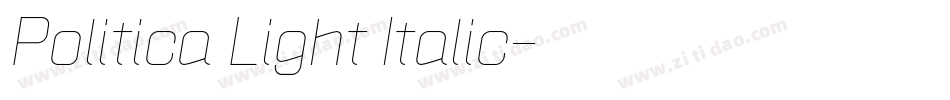 Politica Light Italic字体转换